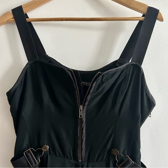 ALL SAINTS Black Gorpcore Utility Fit and Flare Dress Grunge - Picture 10 of 13